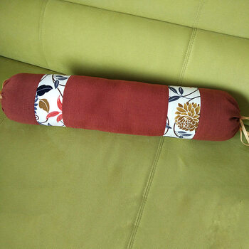 美容院用长脚枕护颈枕头糖果枕按摩床圆形枕头靠脚枕足枕 秋意浓脚枕