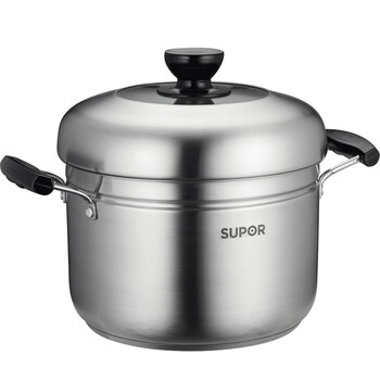 苏泊尔(SUPOR)304不锈钢蒸锅22cm复底汤蒸锅多用煮锅炖锅电磁炉锅具SZ22S1