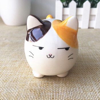 可爱陶瓷猫咪摆件车载办公桌饰品生日小礼物女男生 猫小贱
