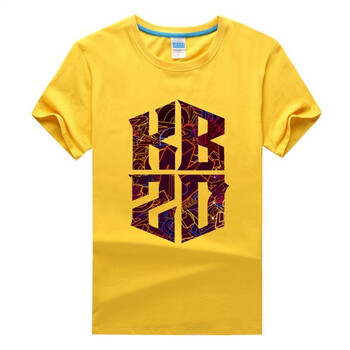 科比20赛季退役纪念纯棉舒适透气 科比短袖t恤 kb20 styled logo kobe