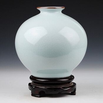 陶之念景德镇陶瓷器仿古花瓶白色官窑裂纹客厅家居装饰工艺品摆设摆件