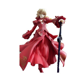 塞巴国产模型摆件 红色礼服saber 换手款 祖国版