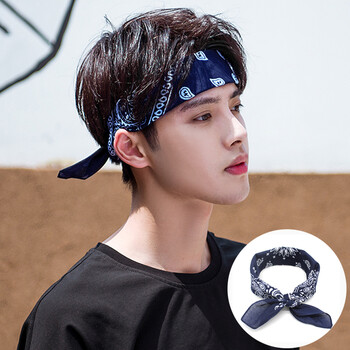 璞韵puyun韩版潮男士运动发带头带发箍头饰宽边字母发卡发饰头套头花