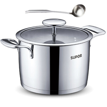 
                                                                                苏泊尔（SUPOR） 不锈钢汤锅电磁炉通用复底304不锈钢加厚ST20V1/ST22V1 ST22V1-22CM                