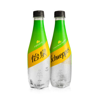 怡泉schweppes 零糖零卡 檸檬味蘇打水 400ml*12瓶 整箱裝 可口可樂