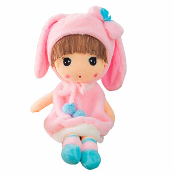 娃娃抱枕公仔洋娃娃毛绒玩具小女孩生日礼物安抚玩偶花仙子 粉色雪儿