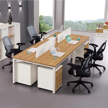 环澳 办公家具 办公桌椅套装组合 简约四人办公电脑桌子 4人钢架职员