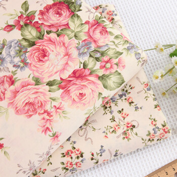 
                                        天使雅儿 韩式棉斜纹印花田园碎花床品布料手工面料 可定制床品西庭花 单买布料 西庭花小花B版 一米                