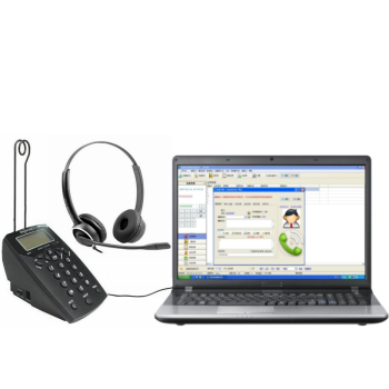 电话营销系统CRM 贝恩ICC301耳机电话机 录