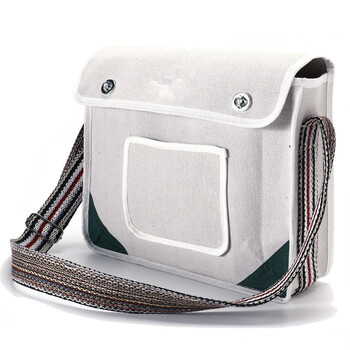 加厚工地包耐磨白色多功能电工木工维修定制帆布工具包 白工具包40*12