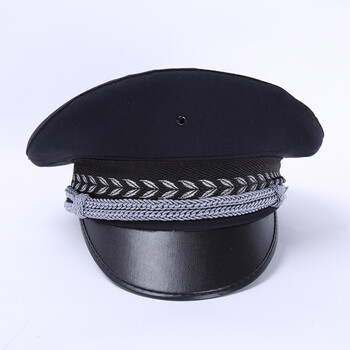 橙央paulinepesery夏季麦穗网眼大檐帽保安工作帽子男士酒店物业执勤