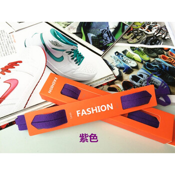 适配特步鞋带扁男女跑步鞋板鞋篮球鞋休闲鞋白色黑色运动鞋带 紫色