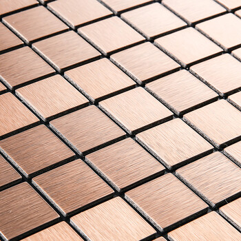 铝塑板马赛克玻璃电视背景墙贴吧台 欧式ktv室内装修材料 25古铜拉丝