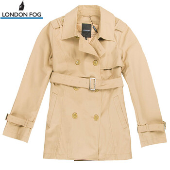 
                                        LONDON FOG/伦敦雾女士秋款双排扣纯色修身中长款风衣LW11WF606 R4 165/84(38)                