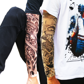纹身袖套男花臂刺青女夏天户外防晒袖套开车骑行运动护臂遮阳手臂套