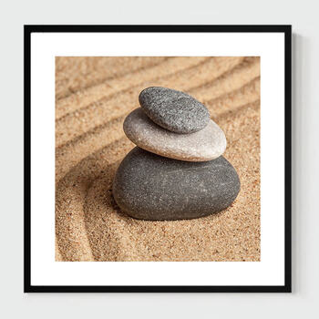 饭厅墙壁装饰画客厅餐厅墙面石头壁画禅意创意现代简约挂画三联画 bh