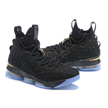 詹15詹姆斯15代篮球鞋黑银lbj15黑金香槟金花卉骑士男子高帮战靴 詹15