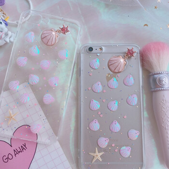 iphone7/6plus 梦幻贝壳滴胶手机壳iphone8 vivox7/x9 oppor11 ip5/5s