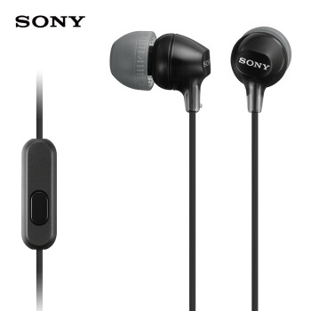 索尼（SONY） MDR-EX15AP 耳机入耳式重低音手机耳麦有线控通话电脑通用耳塞 黑色