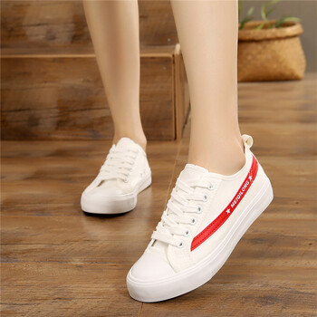 春夏季百搭学生帆布鞋女单鞋系带低帮平底韩版布鞋休闲运动板鞋潮