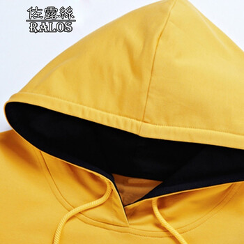 Ralos 2015加绒加厚新款字母印花连帽套头长袖卫衣休闲长裤运动套装361 酒红色 L
