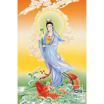 diy钻石画方钻满钻圆钻佛像乘鲤观音菩萨十字绣钻石绣贴钻画 方钻满钻