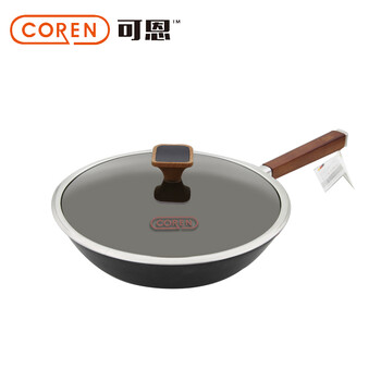 COREN 韩国进口 金刚铸铁30cm炒锅+欧科手持式搅拌机 两种组合更实惠