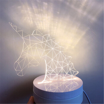 诗拜 北欧少女心灯卧室装饰梦幻独角兽小夜灯生日礼物 梦幻独角兽灯