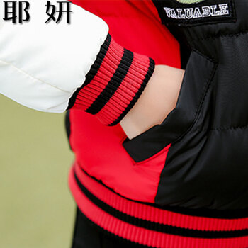 耶妍22015棒球服情侣装棉服男女版外套胖MM短款加大棉衣女潮班服8326# 黑配红 5XL=男2XL