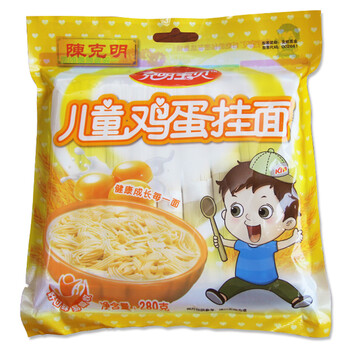 陈克明 面条 克明宝贝 儿童鸡蛋挂面 圆面条 280g