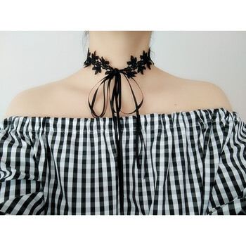 tsful 超仙绑带蕾丝choker项圈少女颈带chocker颈链系带锁骨链脖子