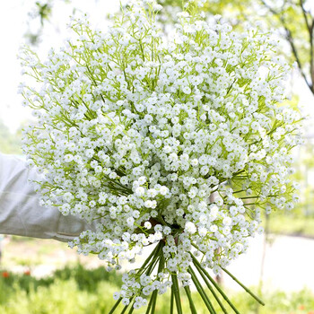 花束 假花塑料花 卧室客厅餐桌电视柜婚房花瓶装饰插花 一支满天星