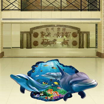 世界3d立体墙贴水地板贴儿童房卧室客厅墙贴纸贴画立体视觉可爱装饰贴