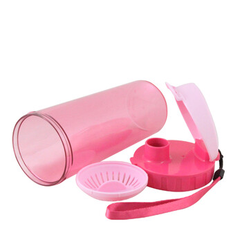 特百惠Tupperware 500ml新颜色茶韵随心杯两件套 带滤格 纯净蓝&海棠红(双色)