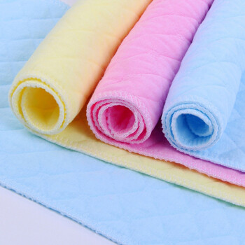 婴幼儿尿布 宝宝尿片 婴儿彩色生态棉尿布三层 婴儿尿垫纯棉 粉色20片