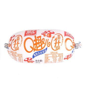 双汇q趣香肠蘑菇香辣孜然味火腿肠85g*12个 即食香肠火腿肠肉类香肠
