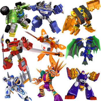 正版百变机兽玩具洛洛历险记全套装霹雳火龙卷风急先锋变形机器人 6.