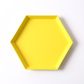 菱形收纳盘ins首饰托盘北欧糖果早餐盘水果盘不锈钢茶盘 正六边形