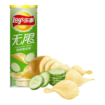 乐事(lays) 乐事薯片104g/桶装 休闲食品膨化零食品 黄瓜味 百事食品