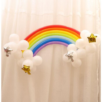 迪迈彩虹气球套餐 生日派对装饰 儿童周岁百天气球布置彩虹气球套餐