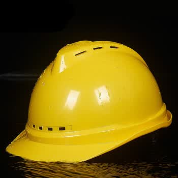 透气安全帽工地施工领导建筑工程劳保电力防撞帽v型头盔印字 黄色
