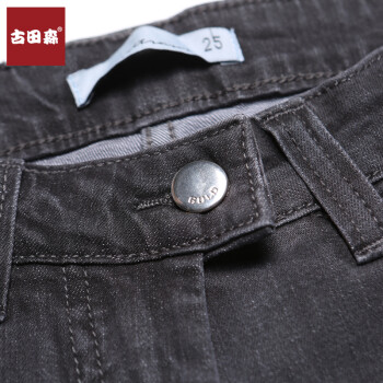 古田森女装小脚牛仔裤女春季新品显瘦灰黑色修身牛仔铅笔裤韩版 黑色 28码 (2尺1)