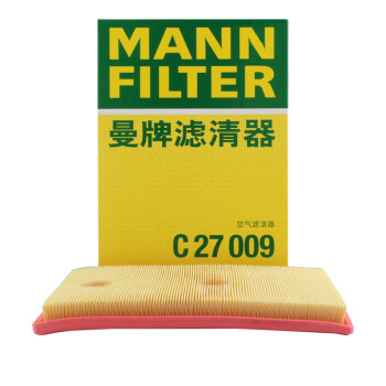 曼牌(MANNFILTER)空气滤清器空气滤芯空滤C27009适用速腾宝来凌渡朗逸途观帕萨特/途安L/高尔夫7/Q3/明锐速派