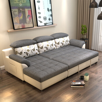 乳胶沙发床客厅多功能简约现代可折叠双人坐卧两用小户型布艺沙发