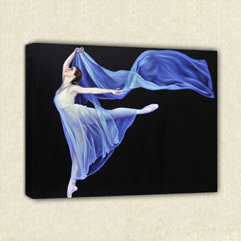 新品练功房装饰画舞蹈室墙画教室挂画人物芭蕾舞者油画无框画复古怀旧