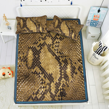 盾牌席三件套1.8m床可折叠水洗卡通学生儿童凉席子1.