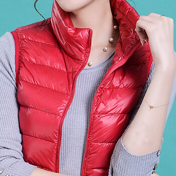 薇薇陈品2015羽绒服女短款马甲韩版轻薄立领马夹背心羽绒外套HZ03 藏青色 L