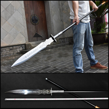 高锰钢赵云枪霸王长枪长矛冷兵器红缨枪岳飞长枪不锈钢枪身可拼接拆分