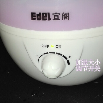 edei宜阁加湿器家用迷你超声波静音带夜灯 大雾量大容量 办公室空气净化器