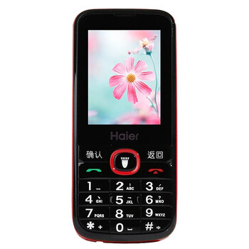 海尔(Haier)M500 移动/联通2G 双卡双待老人手机 红色 官方标配